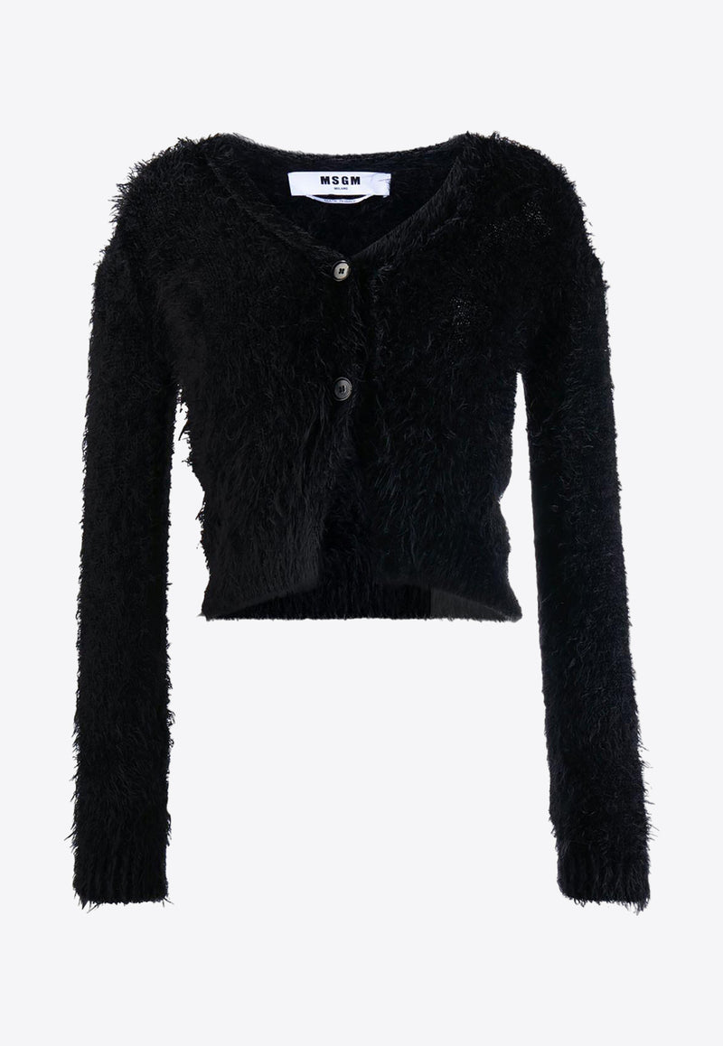 MSGM Brushed Knit Cardigan Black 3341MDM12322777599