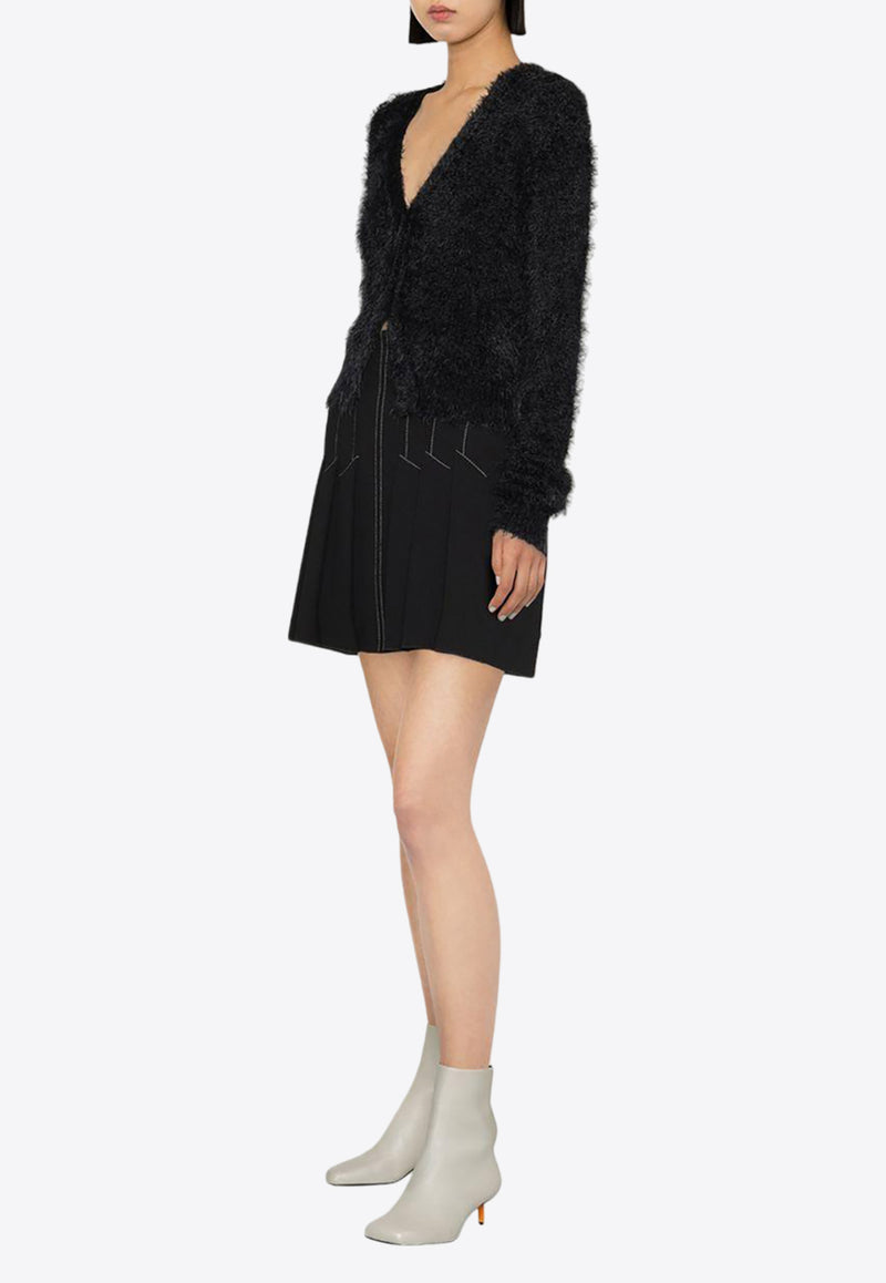 MSGM Brushed Knit Cardigan Black 3341MDM12322777599