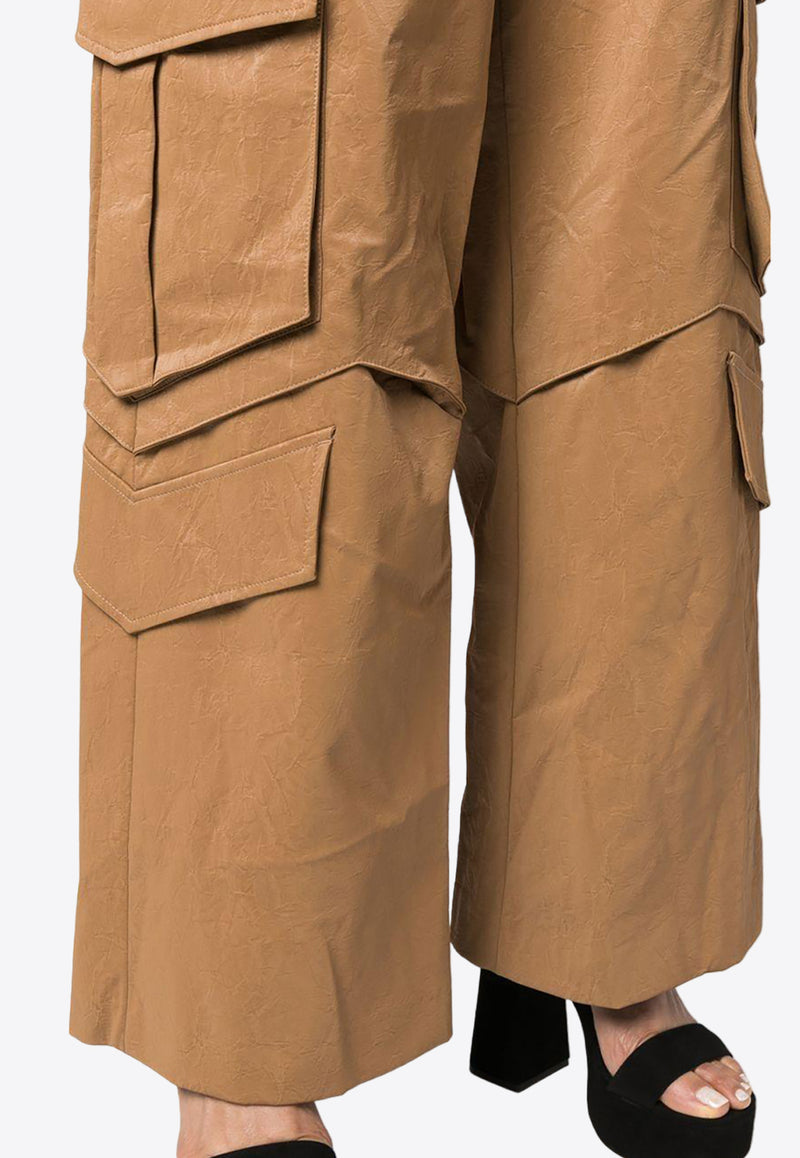 MSGM Straight-Leg Cargo Pants Camel 3342MDP119A22780028