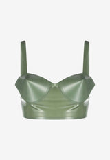 Maison Margiela Latex Balconette Bra Green S29RJ0032SV0259_624