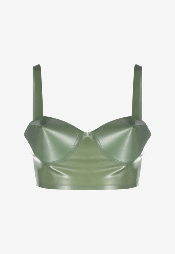 Maison Margiela Latex Balconette Bra Green S29RJ0032SV0259_624