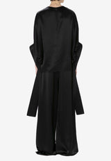 JW Anderson Tab Sleeved Satin Top TP0296PG1420_999 Black