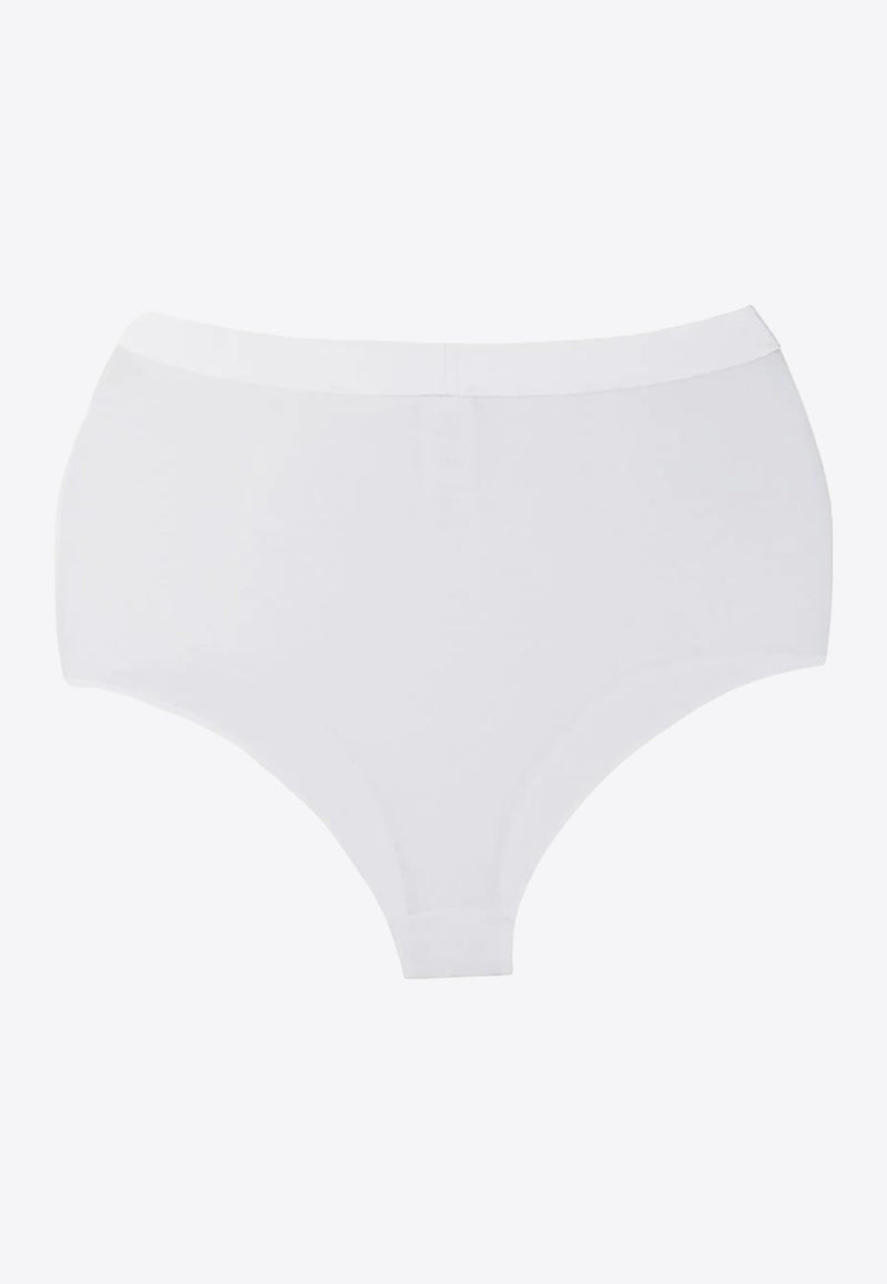 MSGM Proibito High-Waist Logo Briefs White 2744MDI10319579201