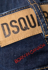 Dsquared2 Distressed High-Waist Jeans Navy S72LB0656S30789_470