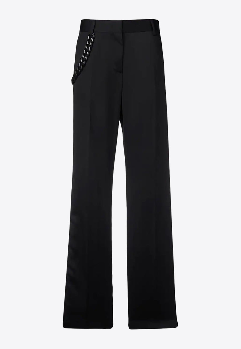 MSGM Straight-Leg Tailored Pants Black 2542MDP101YX18461499