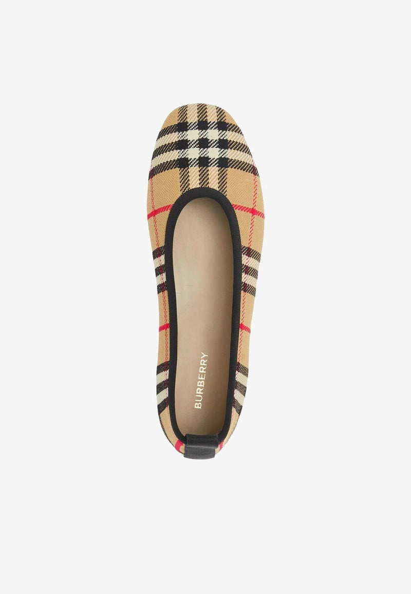 Burberry Vintage Checked Ballerina Flats 8053589_A7028 Beige