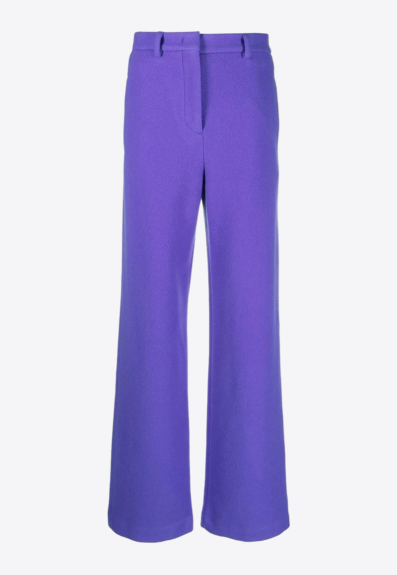 MSGM High-Waist Tailored Pants Purple 3342MDP10722780174