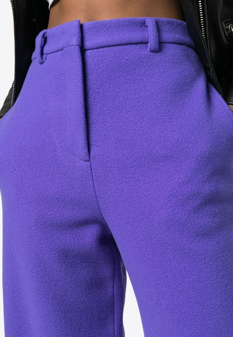 MSGM High-Waist Tailored Pants Purple 3342MDP10722780174