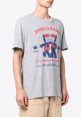 Dsquared2 Graphic Print Cool Fit T-shirt Gray S74GD1181S22146_857M