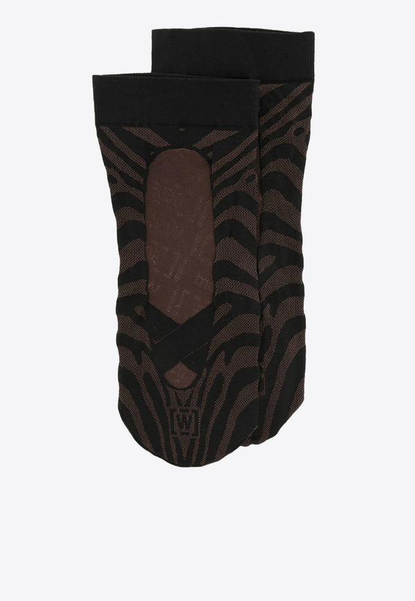 Wolford X GCDS Logo Monogram Socks Brown 480709812