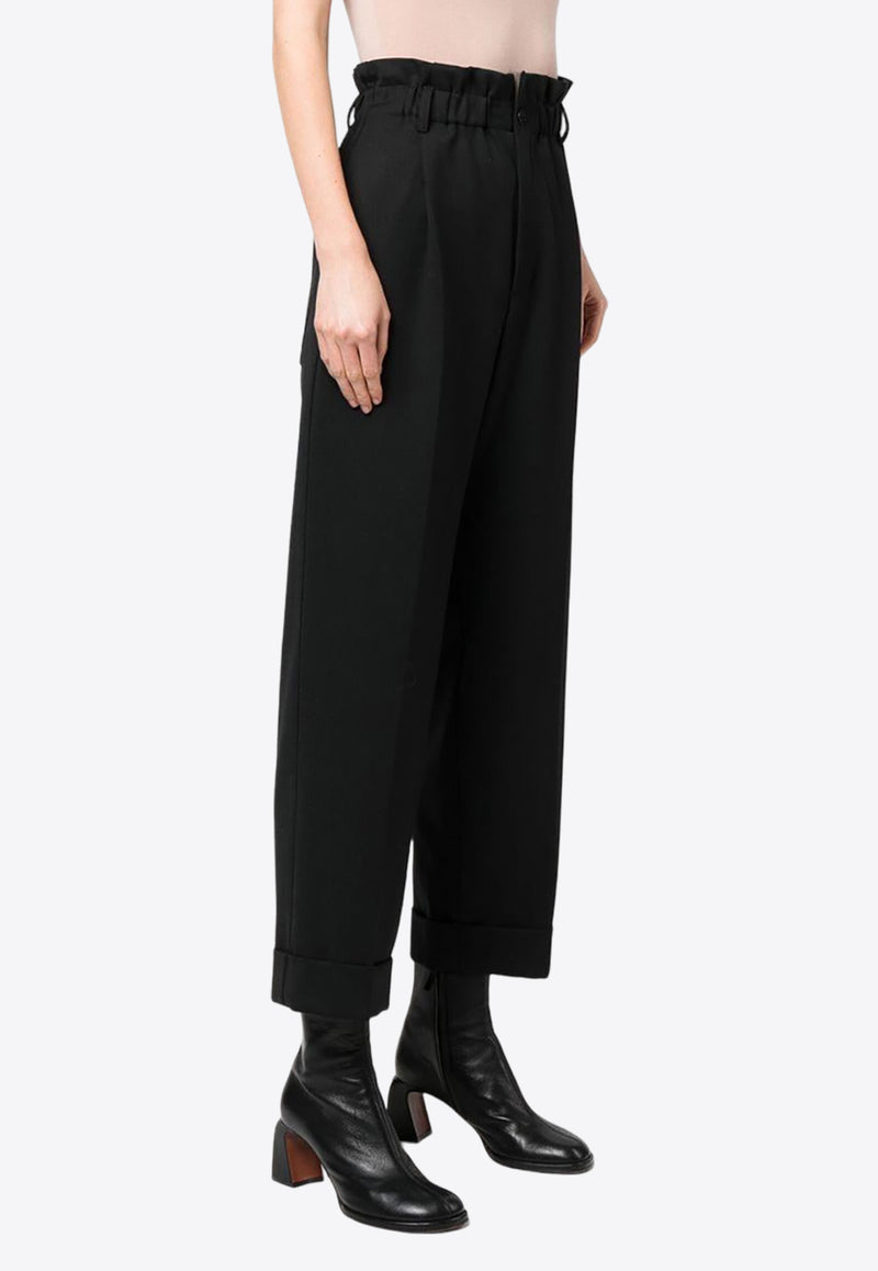 P.A.R.O.S.H Paperbag-Waist Pants Black D231496LILIUXY013