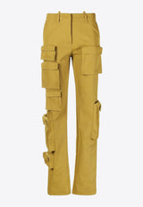 Off-White Straight-Leg Cargo Pants OWCF015F22FAB0010700 Green