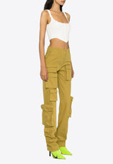 Off-White Straight-Leg Cargo Pants OWCF015F22FAB0010700 Green