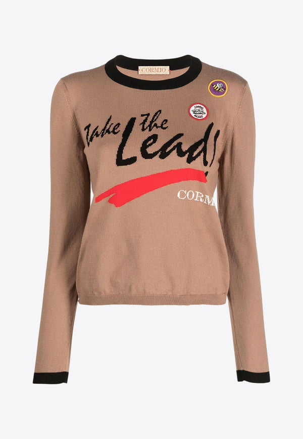 CORMIO Take The Lead Knitted Sweater Beige TAKETHELEADTSHIRTCAMOSCIO