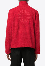 1017 ALYX 9SM Bouclé Half-Zip Sweatshirt Red AAMSW0141FA02RED0001