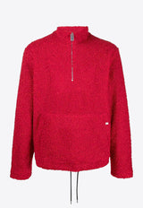 1017 ALYX 9SM Bouclé Half-Zip Sweatshirt Red AAMSW0141FA02RED0001