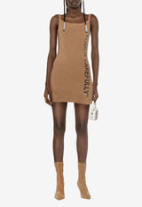 Off-White Touch Carefully Mini Dress OWHI067F22KNI0016210 Camel