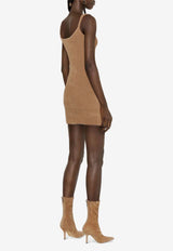 Off-White Touch Carefully Mini Dress OWHI067F22KNI0016210 Camel