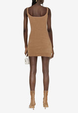 Off-White Touch Carefully Mini Dress OWHI067F22KNI0016210 Camel