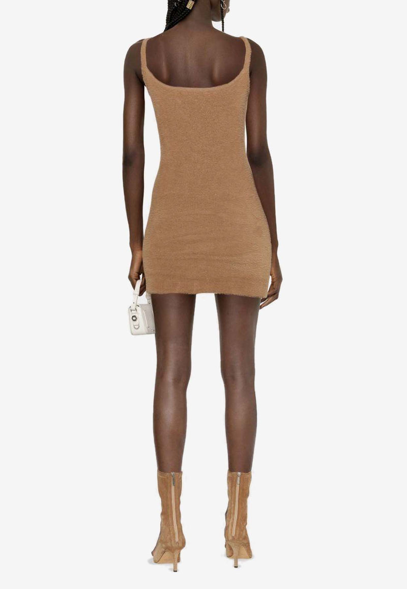 Off-White Touch Carefully Mini Dress OWHI067F22KNI0016210 Camel