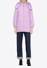 Patou Puffer Jacket with Detachable Sleeves Lilac OU0150129473W