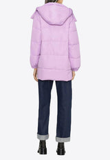 Patou Puffer Jacket with Detachable Sleeves Lilac OU0150129473W