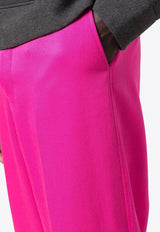 AMI PARIS Tailored Wool Wide Pants Fuchsia UTR403286618