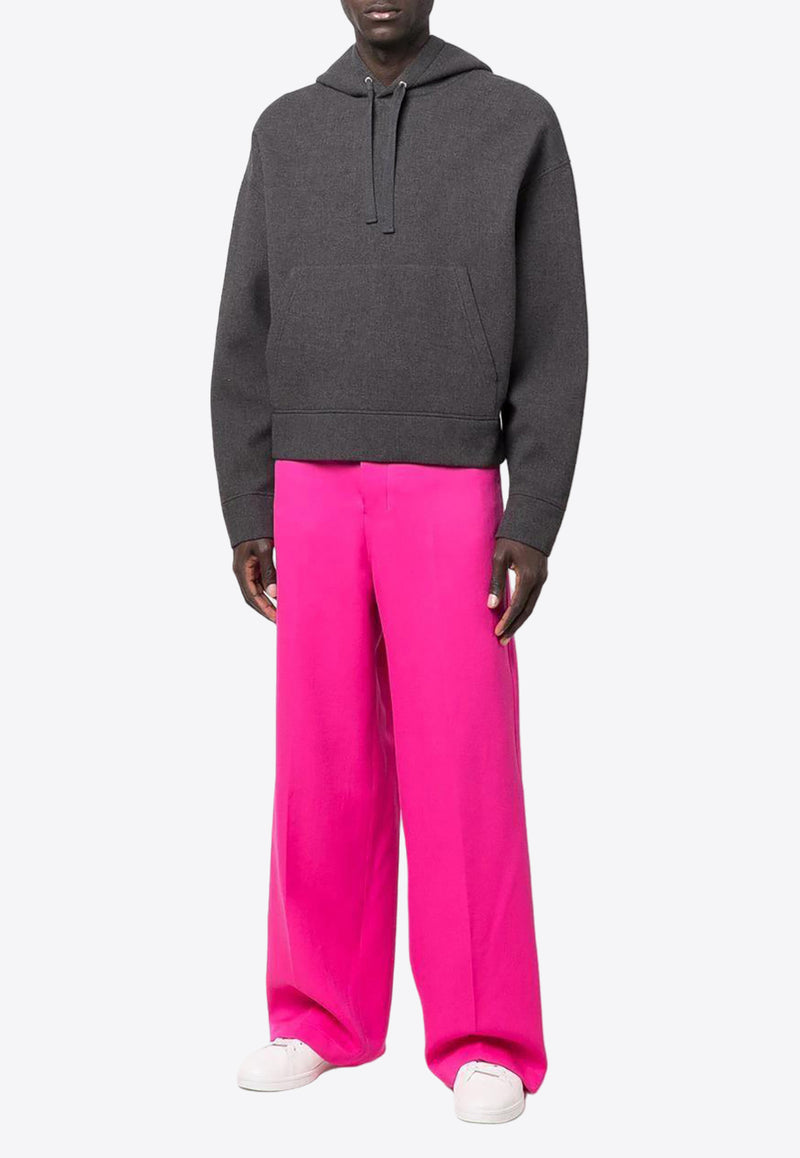 AMI PARIS Tailored Wool Wide Pants Fuchsia UTR403286618