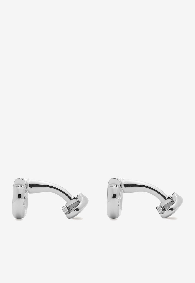 Salvatore Ferragamo Gancini Cufflinks 770330 CLNK GANMAX 764622 PALLADIO Silver