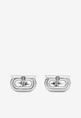 Salvatore Ferragamo Gancini Cufflinks 770330 CLNK GANMAX 764622 PALLADIO Silver