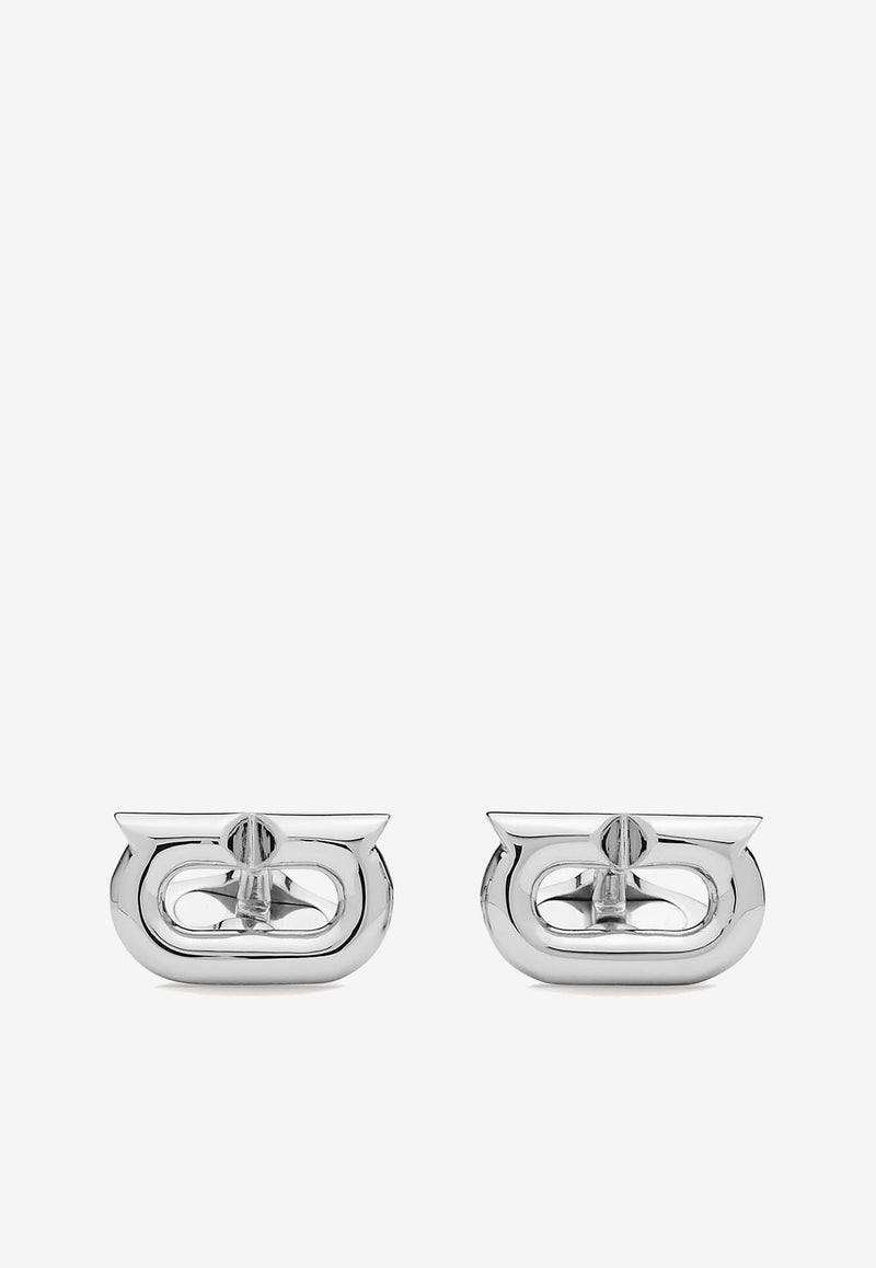 Salvatore Ferragamo Gancini Cufflinks 770330 CLNK GANMAX 764622 PALLADIO Silver