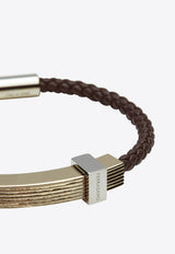 Salvatore Ferragamo Large Braided Calfskin Bracelet 770339 BR LIGHCUBE 771333 T DI MORO