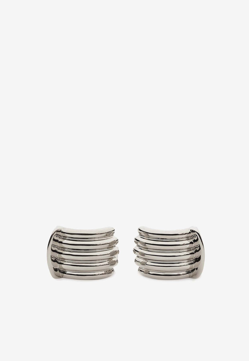 Salvatore Ferragamo Gancini Logo Cufflinks Silver 770354 CLNK GAN80 776322 PALLADIO