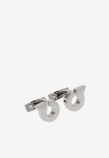 Salvatore Ferragamo Gancini-Shaped Cufflinks Silver 770358 CLNK GAFLUID 776342 PALLADIO