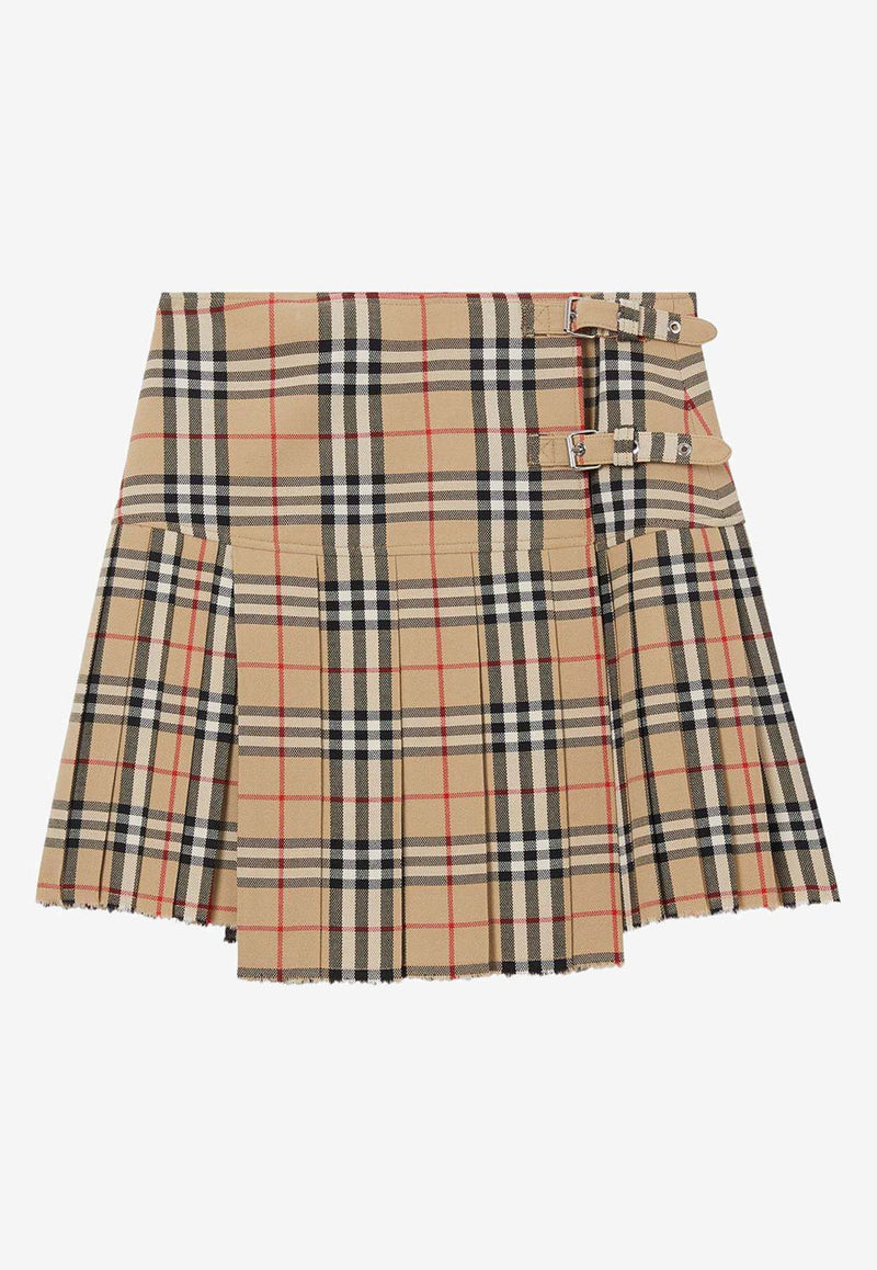 Burberry Vintage Check Mini Skirt 8025832_A7028 Beige