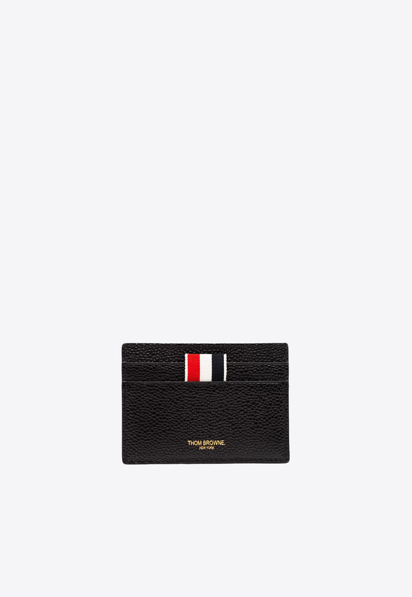 Thom Browne Logo Detail Grained Leather Cardholder Black MAW020L00198_001