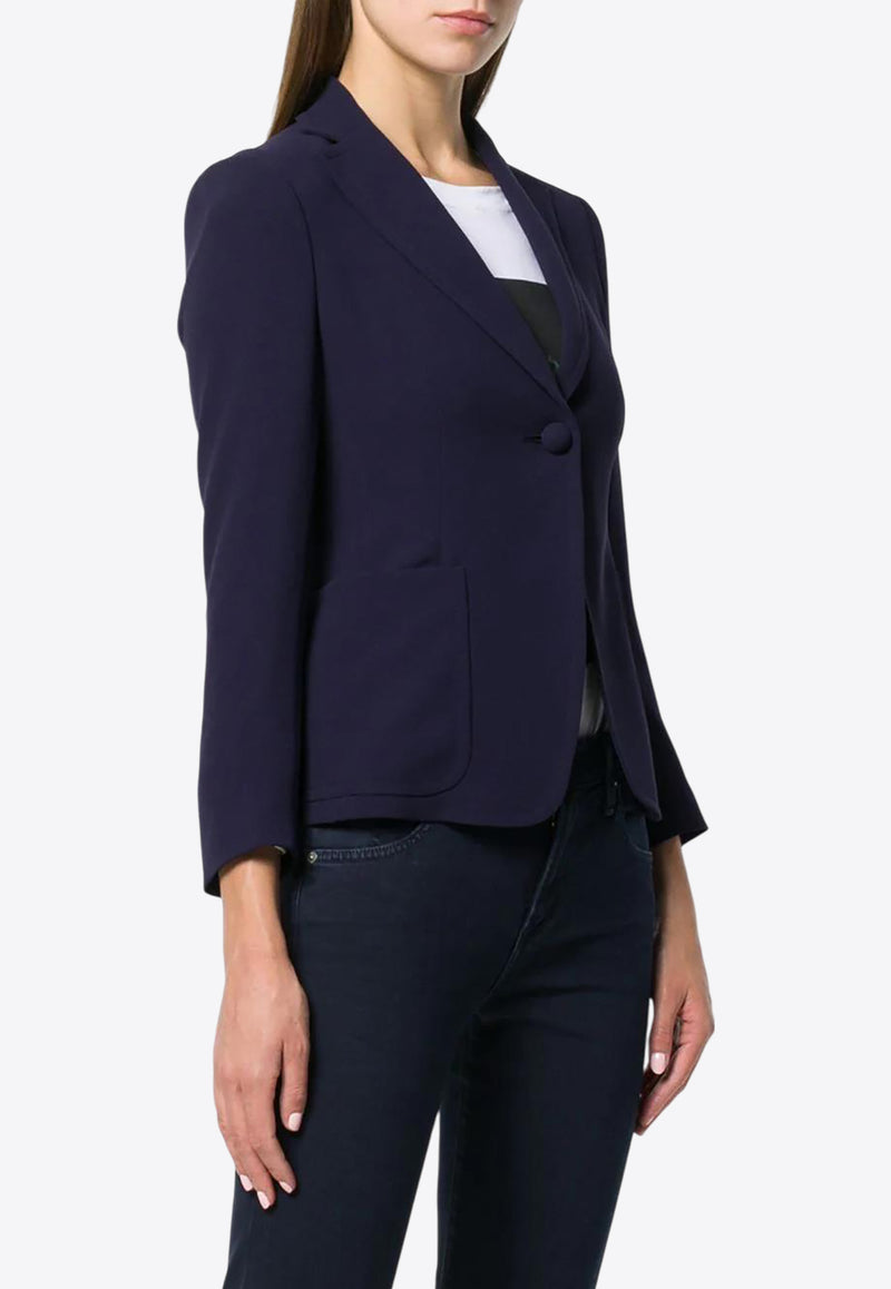 L
autre Chose Single-Breasted Buttoned Blazer Blue BJ570200042U760