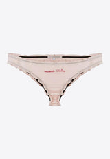 L
autre Chose Logo Embroidered Briefs Pink BZ690101301U375