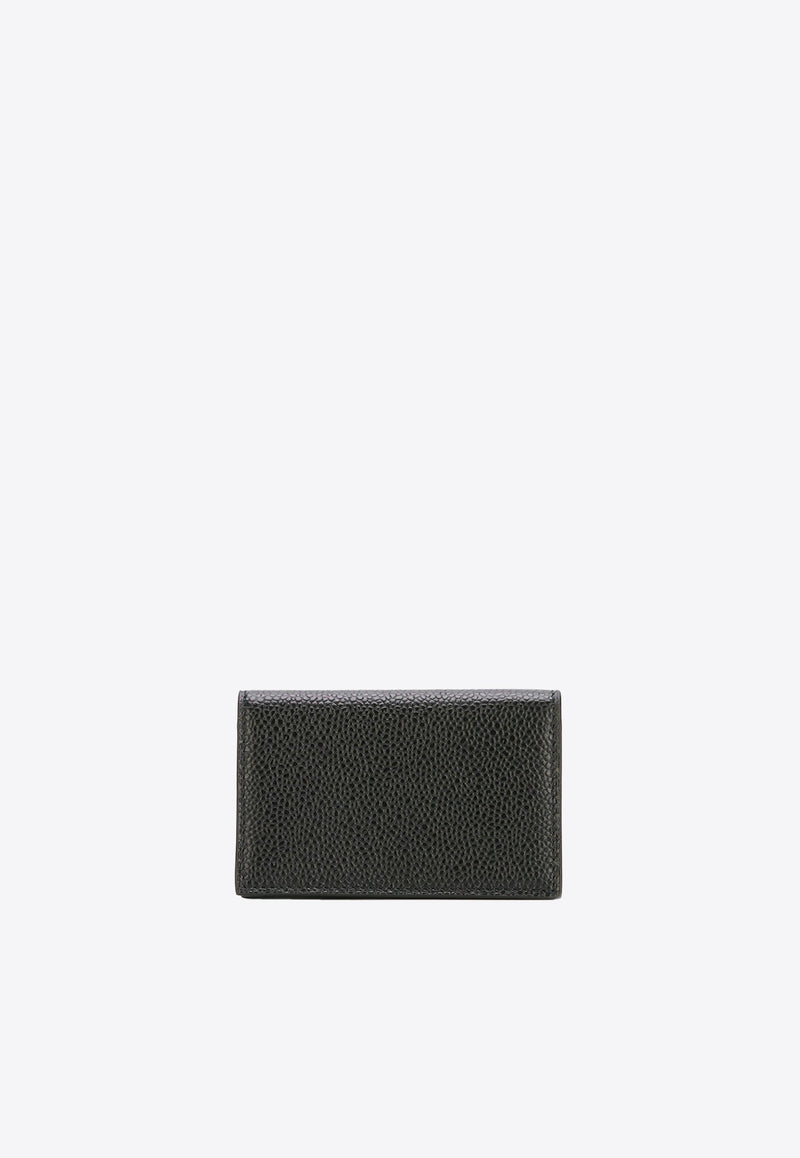 Thom Browne Logo Stamp Grained Leather Wallet Black MAW037A00198_001