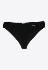 Miu Miu Logo Intarsia Cashmere Panties Black MMP218S23213S1_F0002