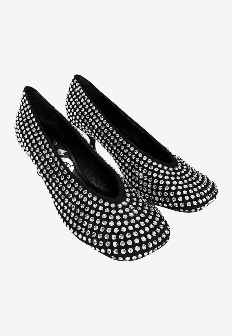 La Rose 50 Crystal Embellished Pumps Black EW211352_BLACK