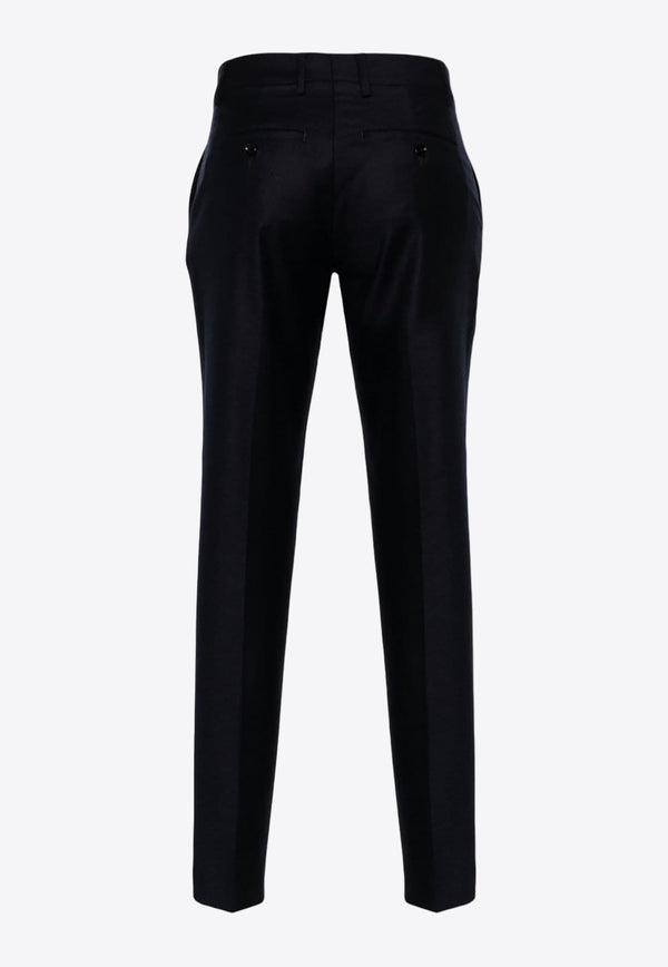 AMI PARIS Tailored Wool Pants Navy FTR004WV0023_430