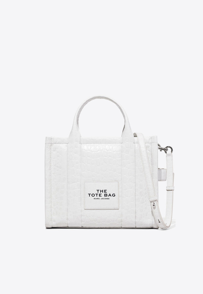 Marc Jacobs The Medium Croc-Embossed Leather Tote Bag White H045L01RE22_111