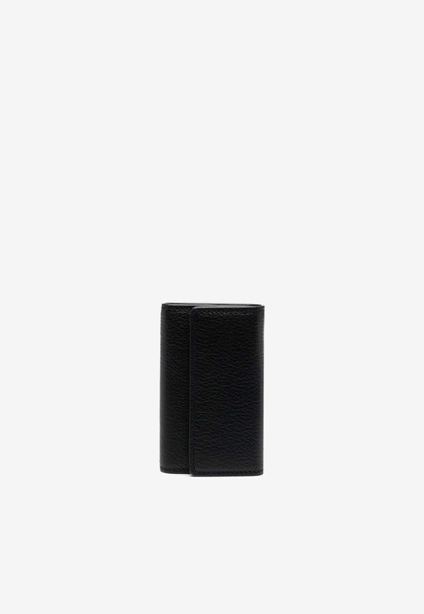 Maison Margiela Grained Leather Keyring Holder Black S55UA0026P4806_T8013