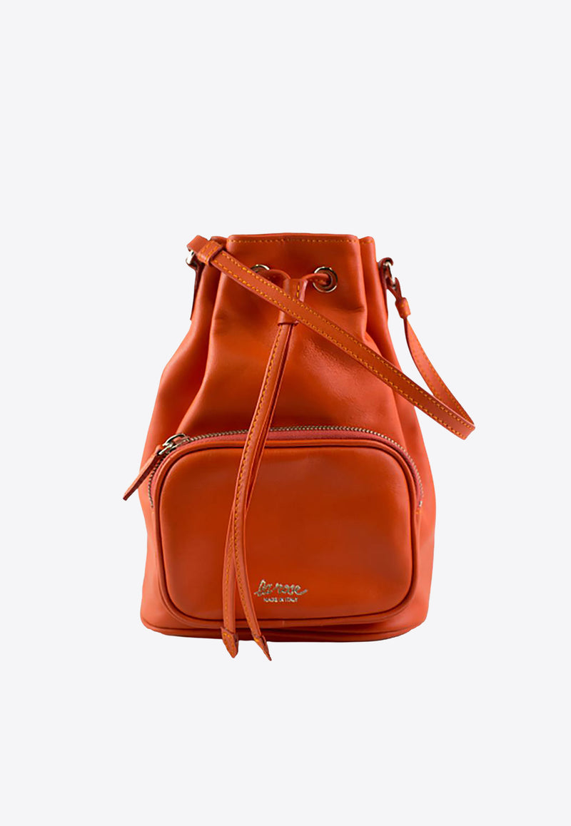 La Rose Leather Satchel Bag Orange 50141_41