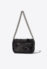 Marc Jacobs The Mini J Marc Sequined Shoulder Bag  Black H907M06RE22_001