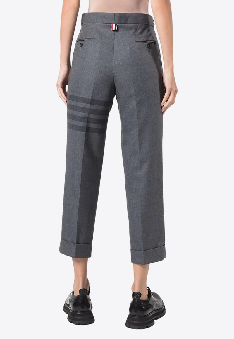 Thom Browne 4-bar Stripe Tailored Cropped Pants Gray FTC392A04346_035