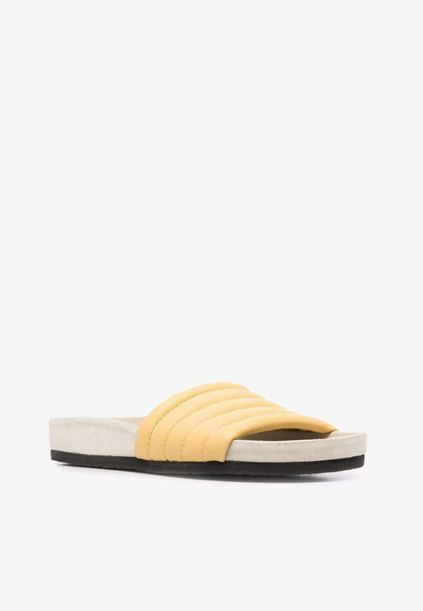 Isabel Marant Shellea Padded Slides SD0018022P07_7S10 Yellow