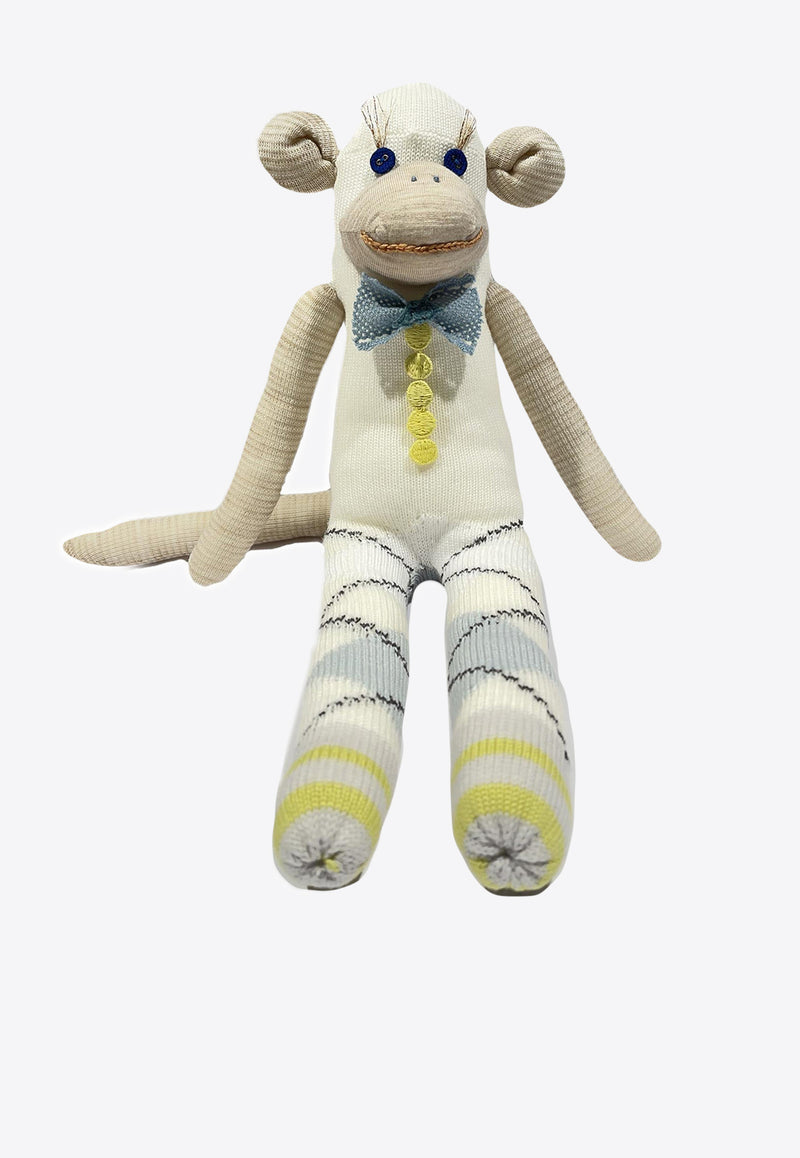 ANTIPAST Kids Babies Sock Knit Monkey Doll White SA2E_IVORYMIX