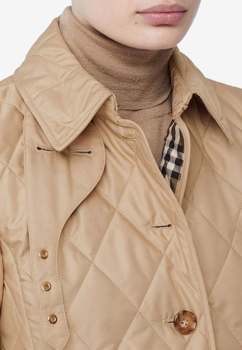 Burberry Diamond-Quilted Jacket 8049868_A4170 Beige